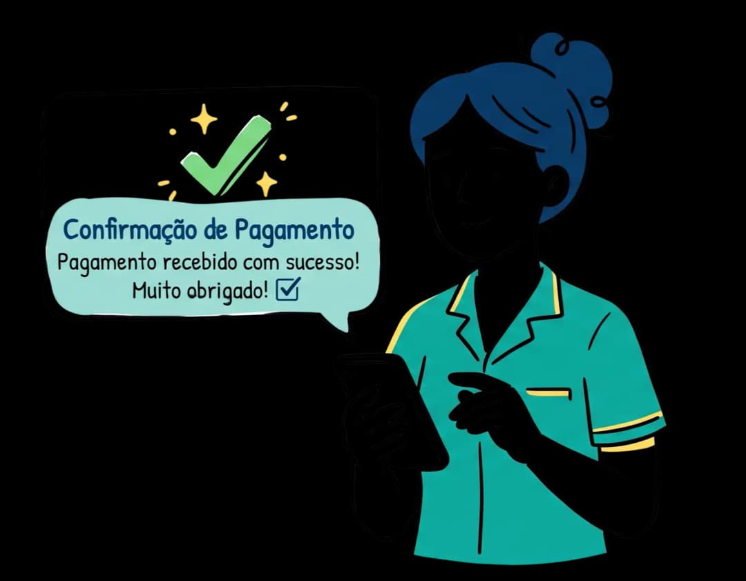 Profissional com cobrança automática no celular